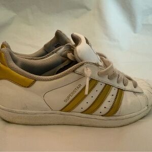 Adidas Cream and White Sneakers